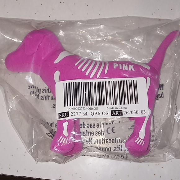 Victoria Secret PINK - Hot Pink Skeleton Dog - Picture 1 of 4